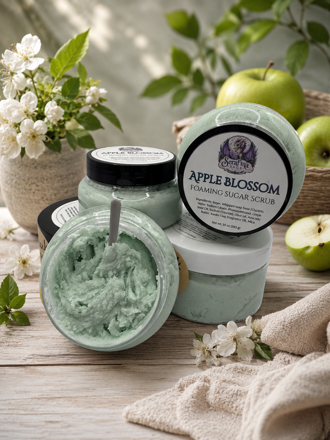 Apple Blossom Foaming Sugar Scrub