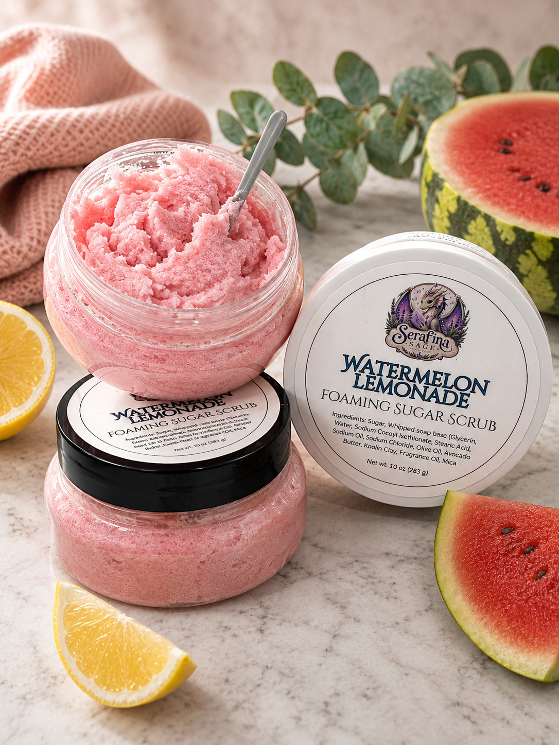 Watermelon Lemonade Foaming Sugar Scrub
